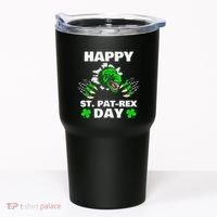 Happy St Pat Rex Dinosaur Saint Patrick's Day For Funnys Tumbler thumb 0