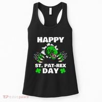 Happy St Pat Rex Dinosaur Saint Patrick's Day For Funnys Women's Tank Top thumb 0