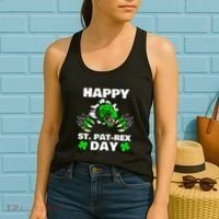 Happy St Pat Rex Dinosaur Saint Patrick's Day For Funnys Women's Tank Top thumb 2