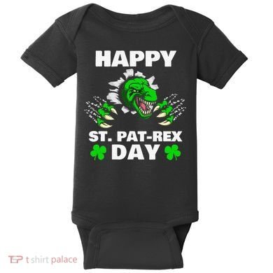 Happy St Pat Rex Dinosaur Saint Patrick's Day For Funnys Baby Bodysuit
