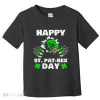 Happy St Pat Rex Dinosaur Saint Patrick's Day For Funnys Toddler T-Shirt thumb 0