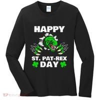 Happy St Pat Rex Dinosaur Saint Patrick's Day For Funnys Women's Long Sleeve Shirt thumb 0