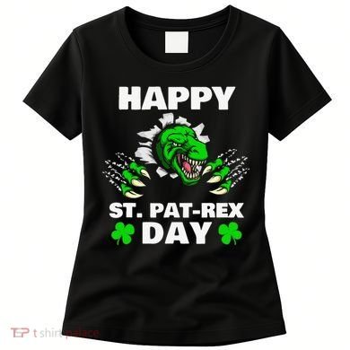 Happy St Pat Rex Dinosaur Saint Patrick's Day For Funnys Women's T-Shirt