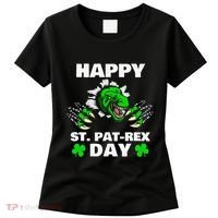 Happy St Pat Rex Dinosaur Saint Patrick's Day For Funnys Women's T-Shirt thumb 0