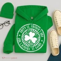 Happy St Patrick's Day Logo Hoodie thumb 4