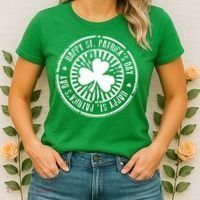 Happy St Patrick's Day Logo Women's T-Shirt thumb 2