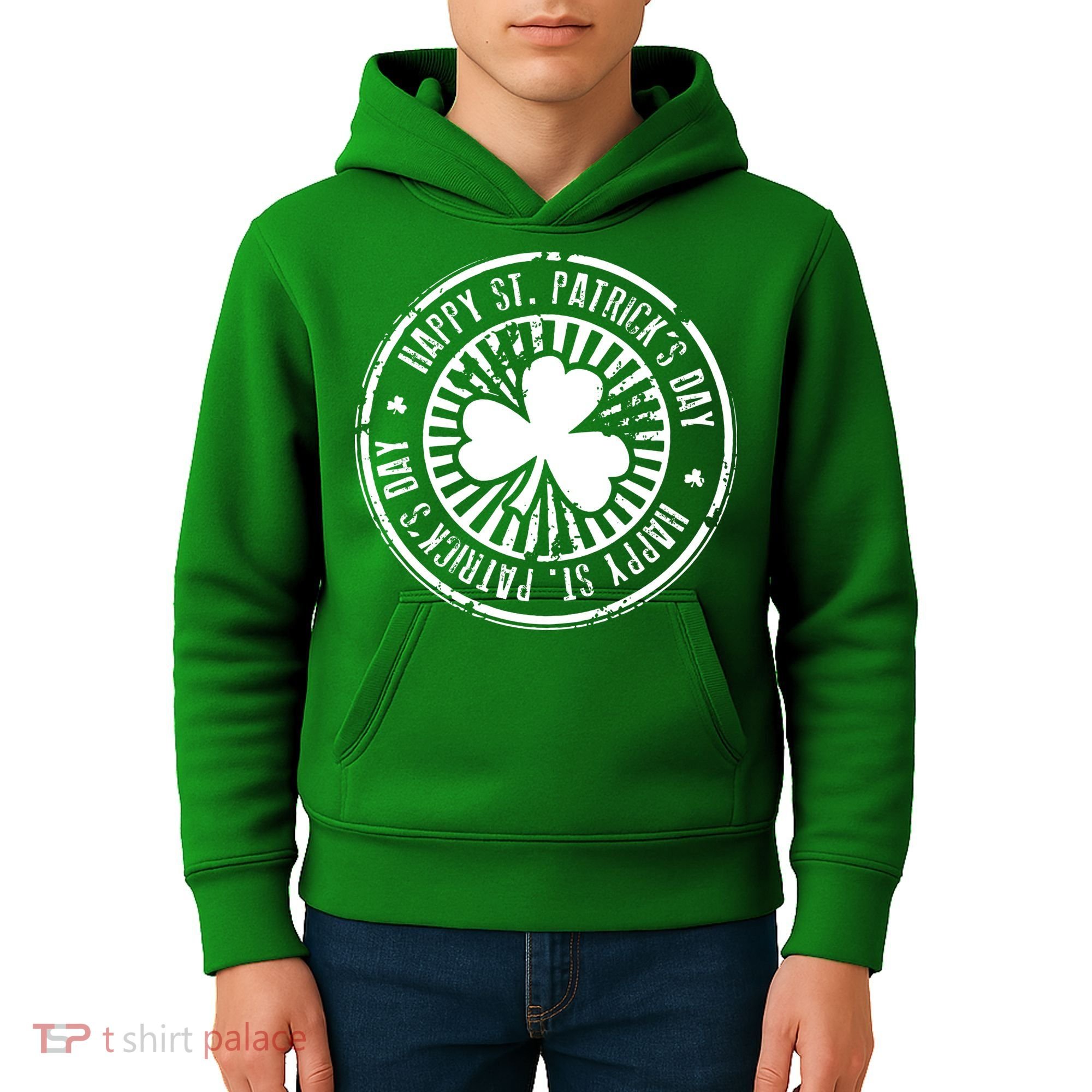 Happy St Patrick's Day Logo Kids Hoodie