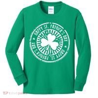 Happy St Patrick's Day Logo Kids Long Sleeve Shirt thumb 0