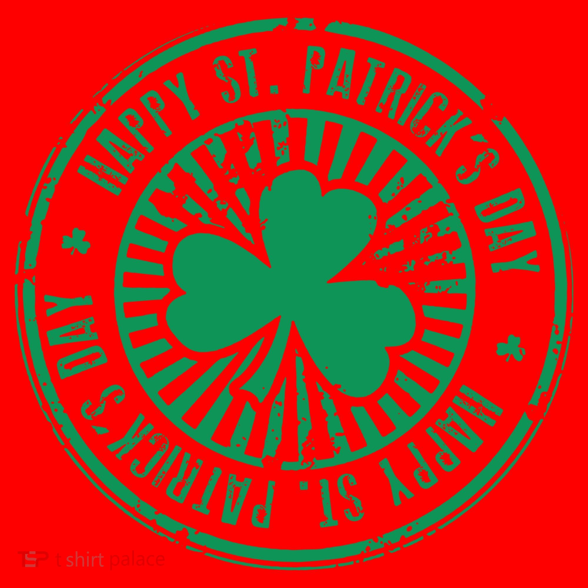 Happy St Patrick's Day Logo Santa Hat