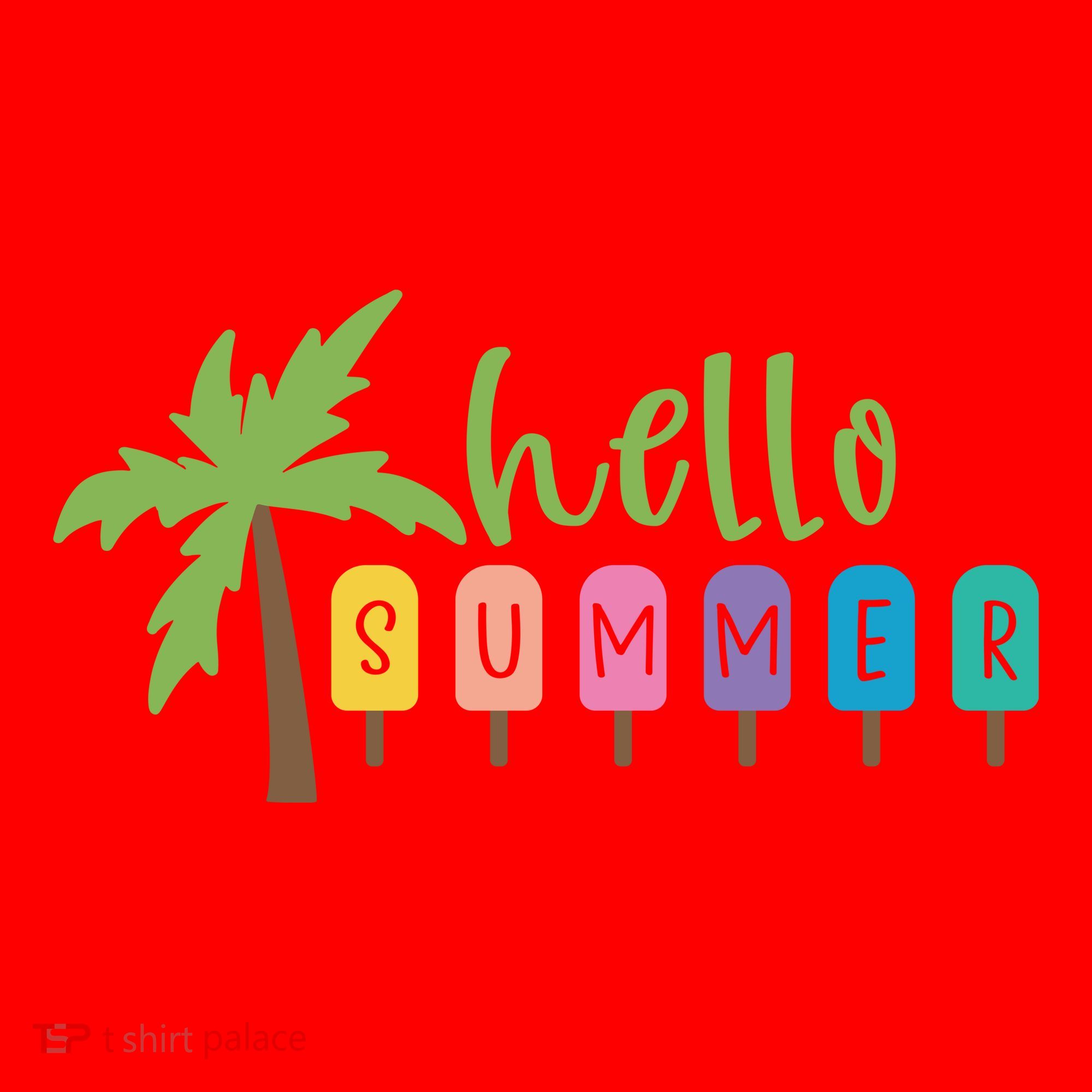 Hello Summer Popsicles Tropical Santa Hat