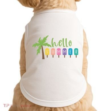 Hello Summer Popsicles Tropical Doggie Tank