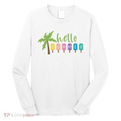 Hello Summer Popsicles Tropical Long Sleeve Shirt