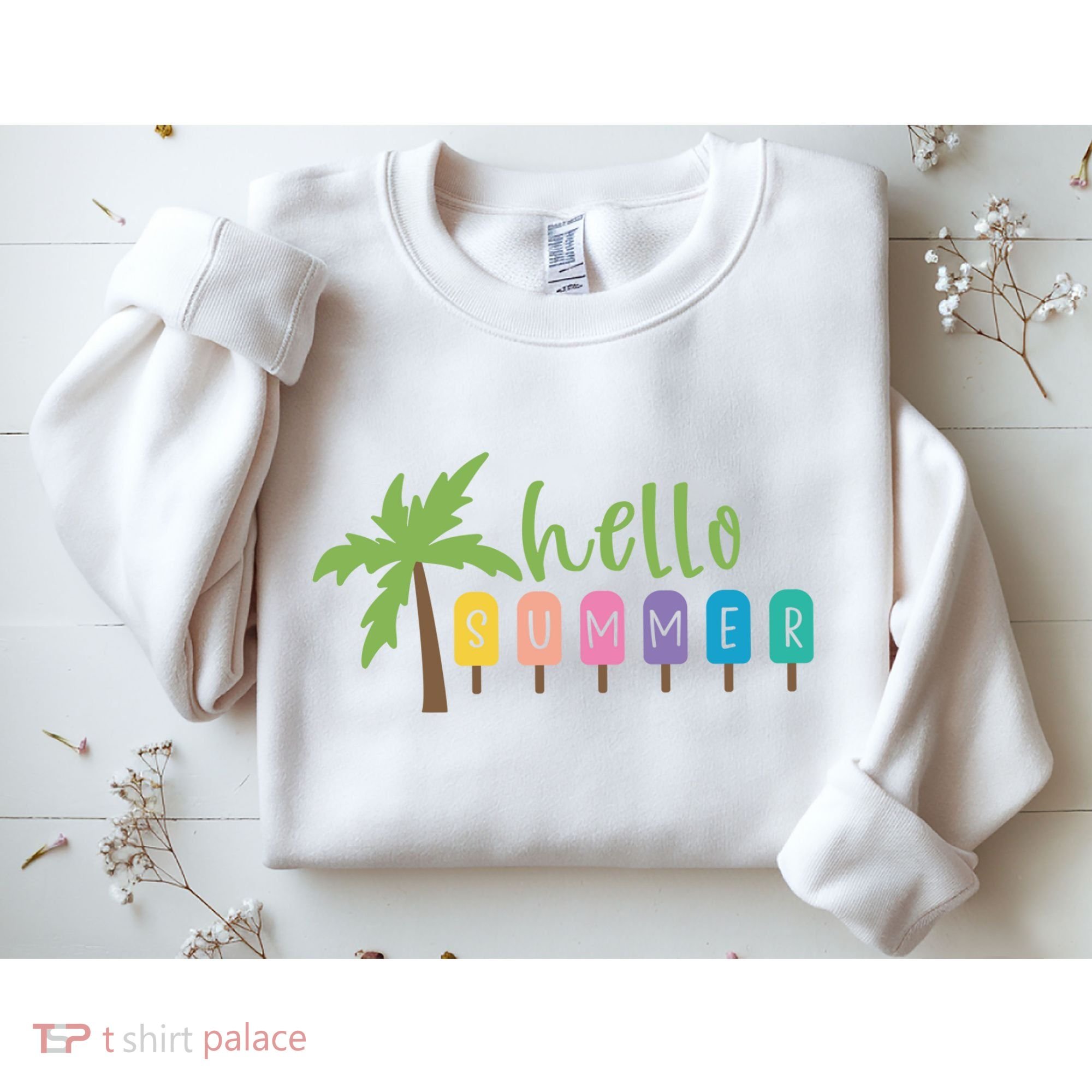 Hello Summer Popsicles Tropical Sweatshirt