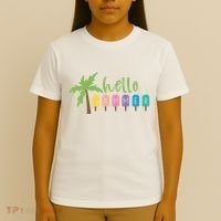 Hello Summer Popsicles Tropical T-Shirt thumb 4