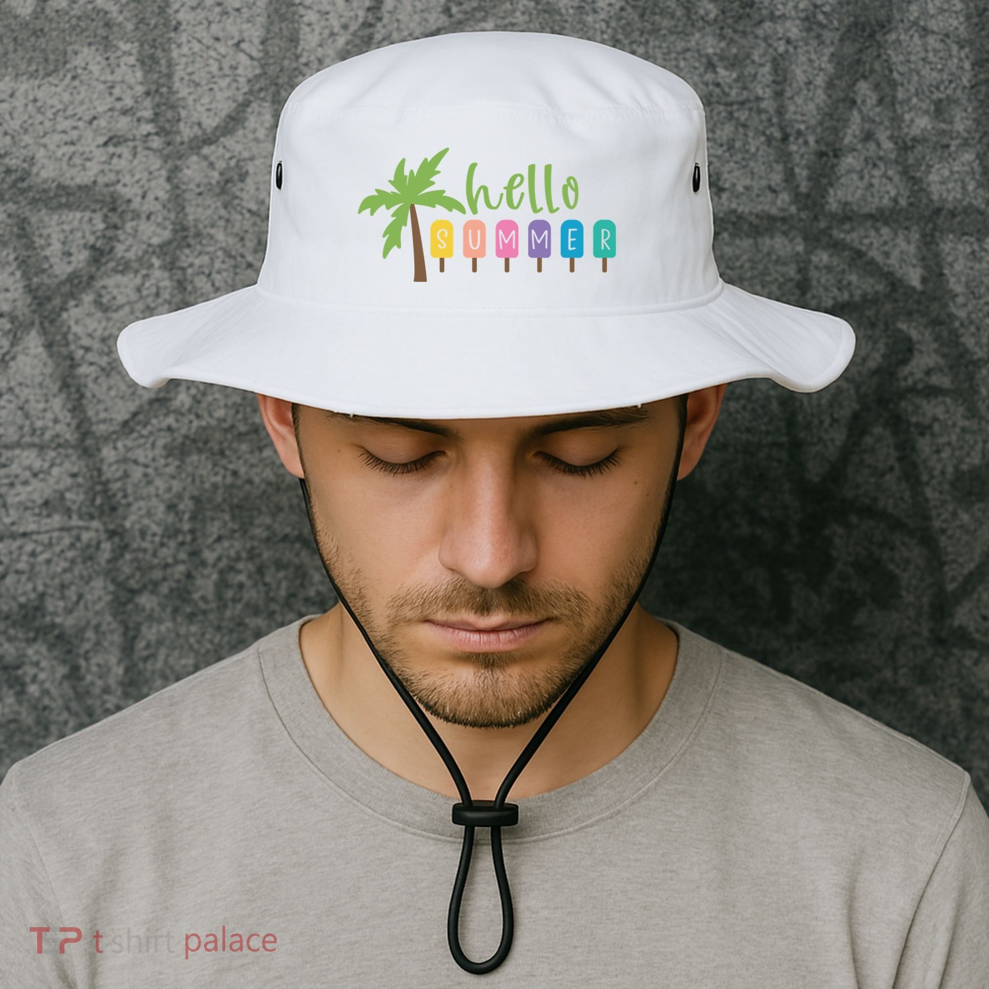 Hello Summer Popsicles Tropical Bucket Hat