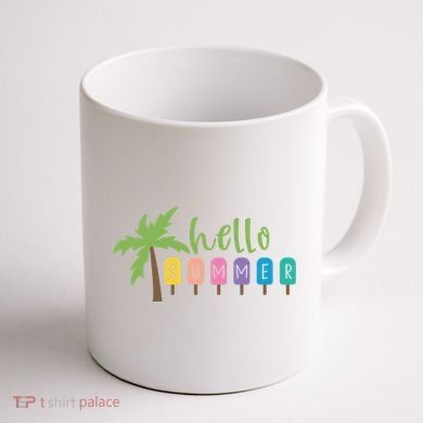 Hello Summer Popsicles Tropical Coffee Mug back