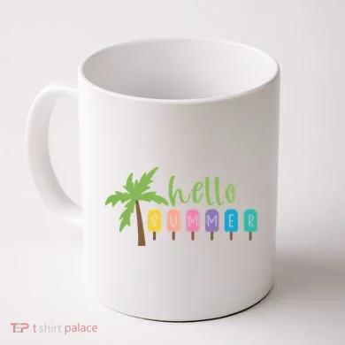 Hello Summer Popsicles Tropical Coffee Mug