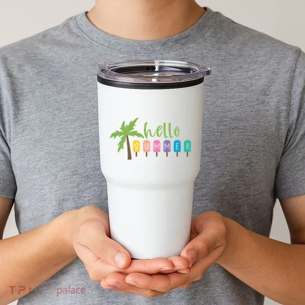 Hello Summer Popsicles Tropical Tumbler