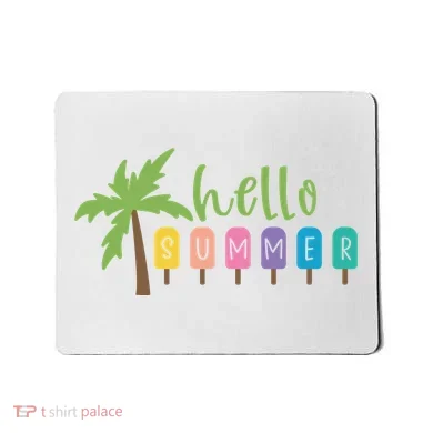 Hello Summer Popsicles Tropical Mousepad