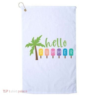 Hello Summer Popsicles Tropical Golf Towel