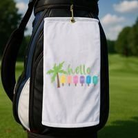 Hello Summer Popsicles Tropical Golf Towel thumb 2