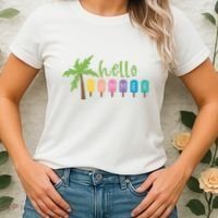 Hello Summer Popsicles Tropical Women's T-Shirt thumb 2