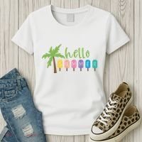 Hello Summer Popsicles Tropical Women's T-Shirt thumb 3