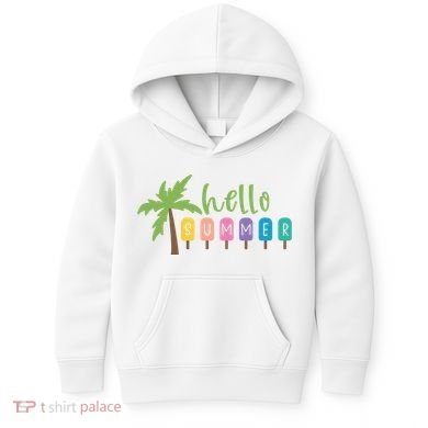 Hello Summer Popsicles Tropical Kids Hoodie