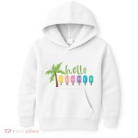 Hello Summer Popsicles Tropical Kids Hoodie thumb 0