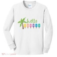 Hello Summer Popsicles Tropical Kids Long Sleeve Shirt thumb 0