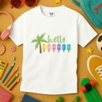 Hello Summer Popsicles Tropical Kids T-Shirt thumb 3