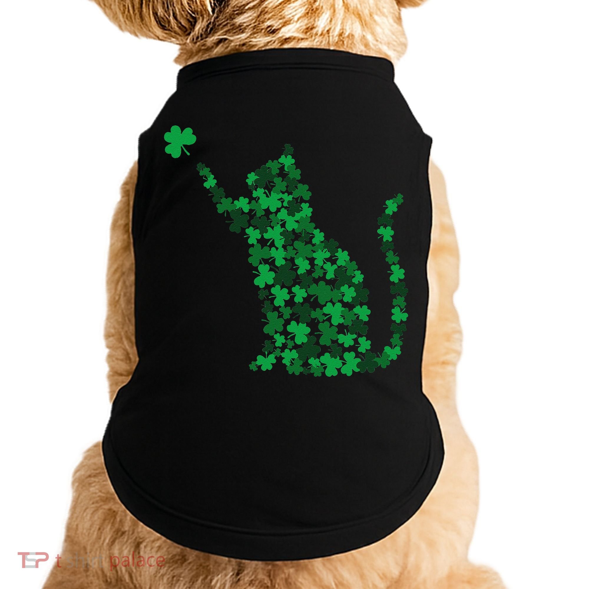 Happy Saint Patrick's Day Shamrock Cat Doggie Tank