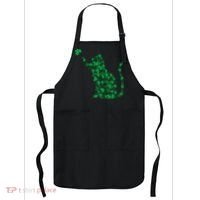 Happy Saint Patrick's Day Shamrock Cat Apron thumb 0
