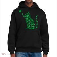 Happy Saint Patrick's Day Shamrock Cat District V.I.T. Heavyweight Hoodie thumb 0
