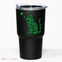 Happy Saint Patrick's Day Shamrock Cat Tumbler thumb 0