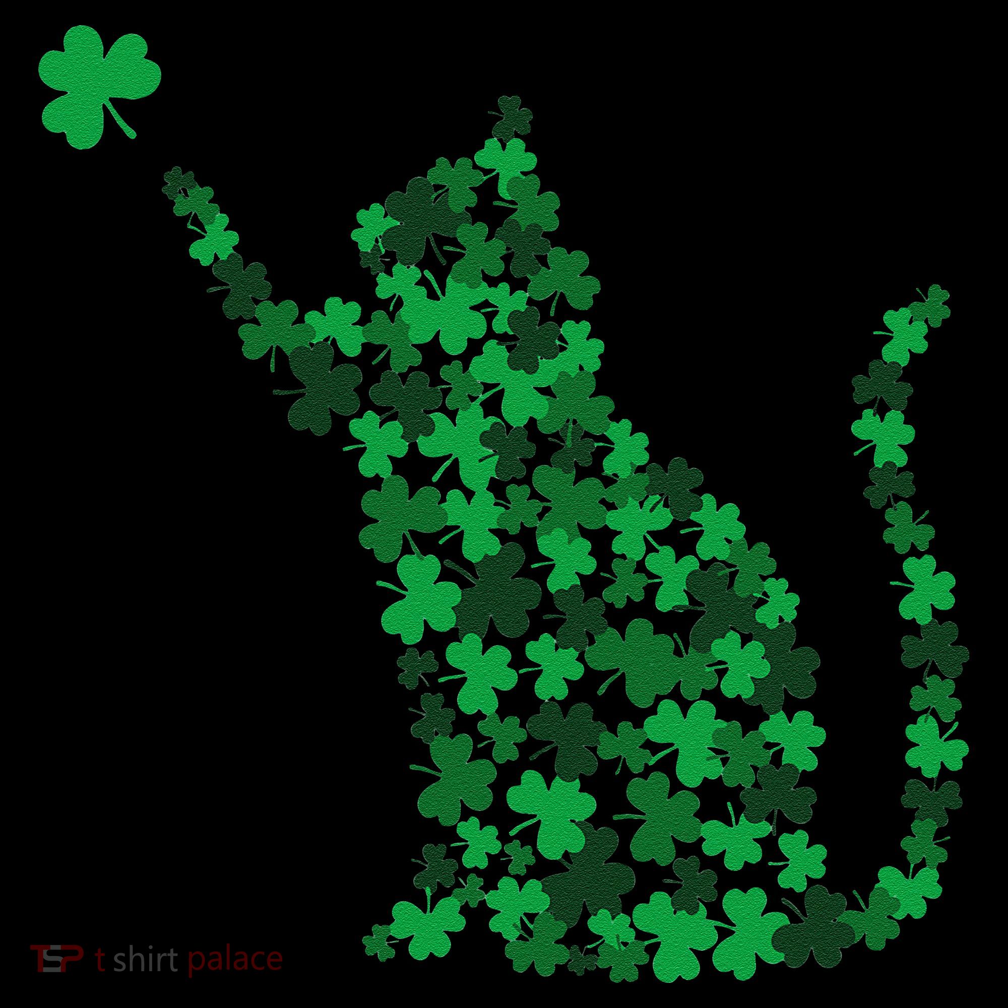 Happy Saint Patrick's Day Shamrock Cat Ornament