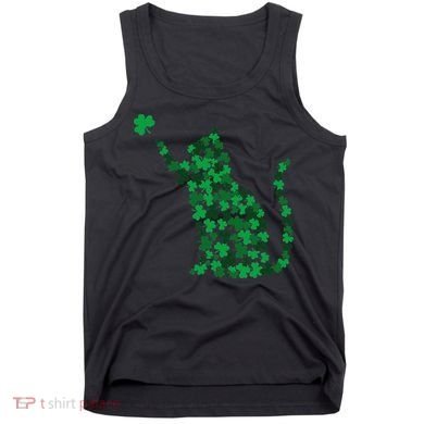 Happy Saint Patrick's Day Shamrock Cat Tank Top
