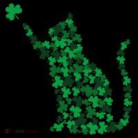 Happy Saint Patrick's Day Shamrock Cat Women's T-Shirt thumb 6