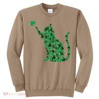 Happy Saint Patrick's Day Shamrock Cat Sweatshirt thumb 0