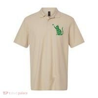 Happy Saint Patrick's Day Shamrock Cat Polo thumb 0