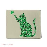 Happy Saint Patrick's Day Shamrock Cat Mousepad thumb 0
