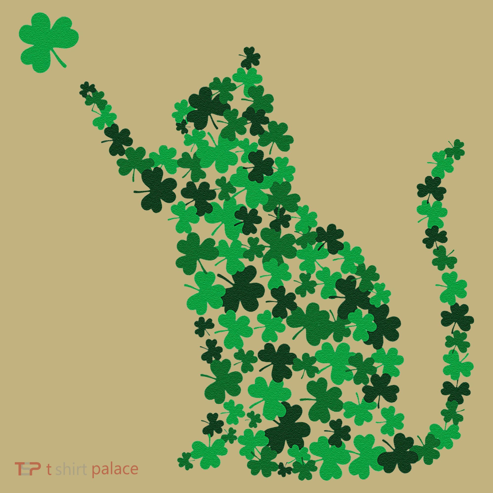 Happy Saint Patrick's Day Shamrock Cat Mousepad