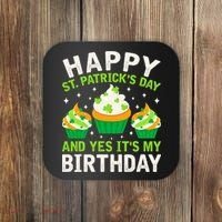 Happy St Patricks Day Birthday Saint Paddys Coaster thumb 0