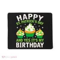Happy St Patricks Day Birthday Saint Paddys Mousepad thumb 0