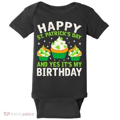 Happy St Patricks Day Birthday Saint Paddys Baby Bodysuit
