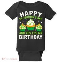 Happy St Patricks Day Birthday Saint Paddys Baby Bodysuit thumb 0