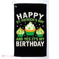Happy St Patricks Day Birthday Saint Paddys Golf Towel thumb 0