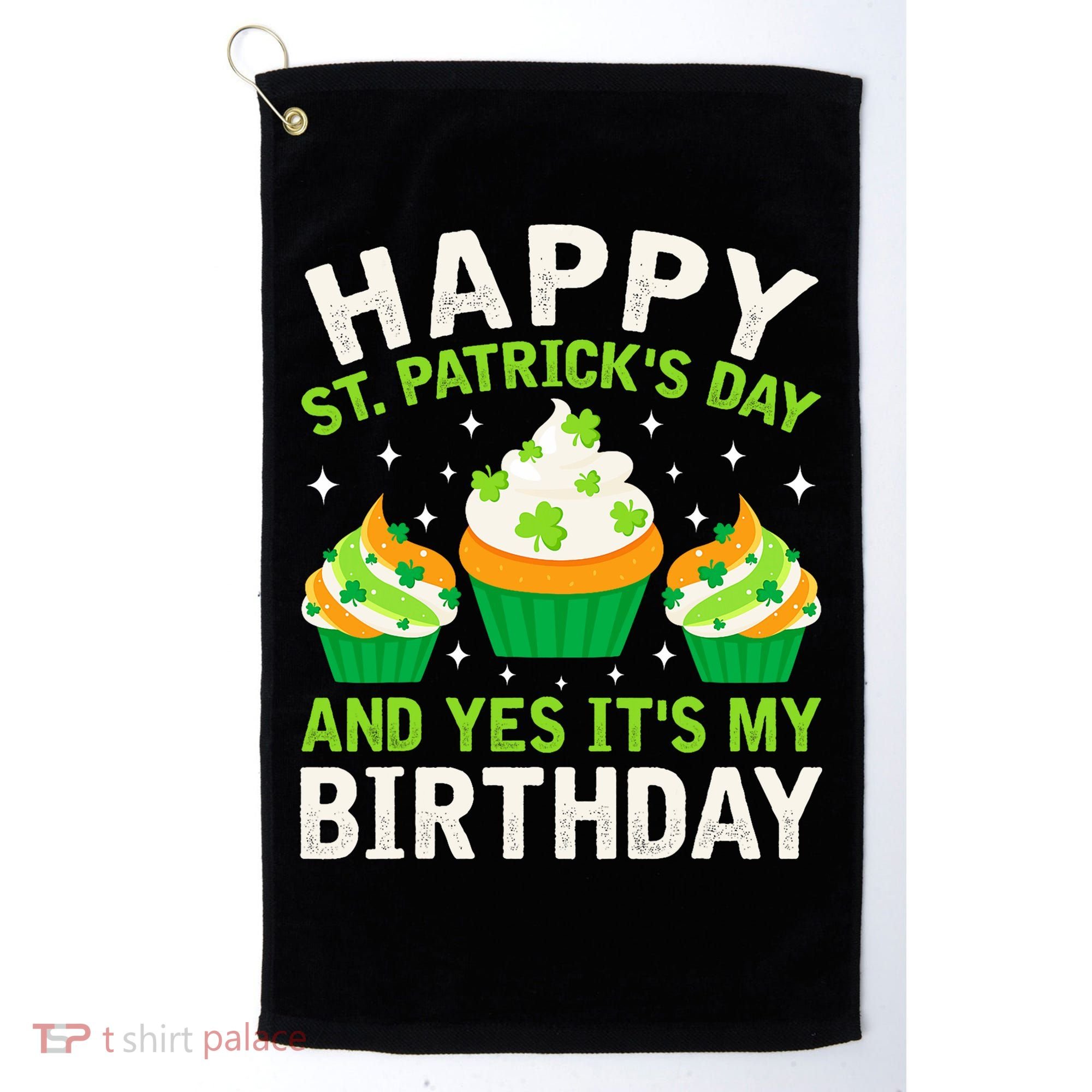 Happy St Patricks Day Birthday Saint Paddys Golf Towel