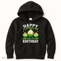 Happy St Patricks Day Birthday Saint Paddys Kids Hoodie thumb 0