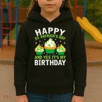 Happy St Patricks Day Birthday Saint Paddys Kids Hoodie thumb 3